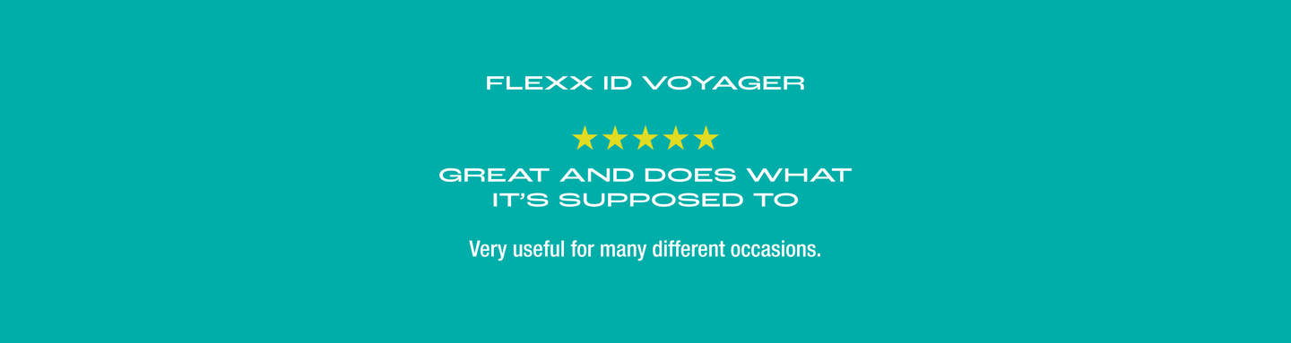 Flexx ID Voyager. Five star review. Great and does what it’s supposed to. Very useful for many different occasions.
