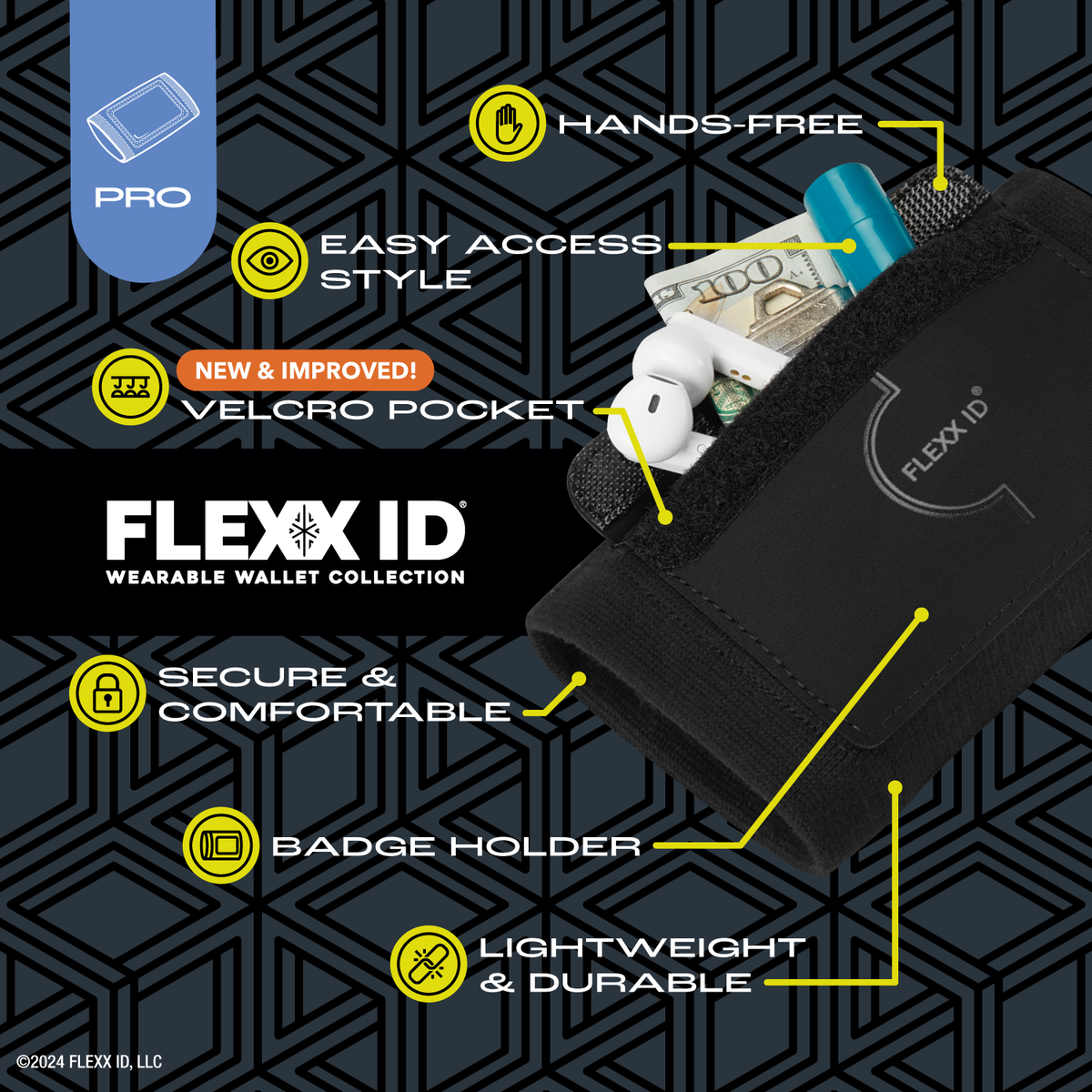 FLEXX ID PRO Arm Band ID Holder